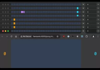 developer pong chrome browser tabs retro gaming